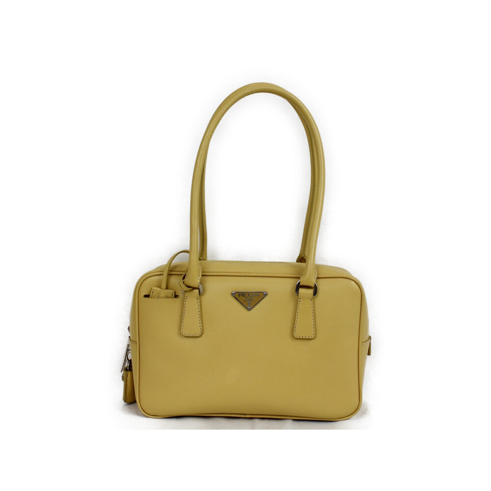 Prada Lux Handbag Saffiano Yellow - Picture 2 of 7